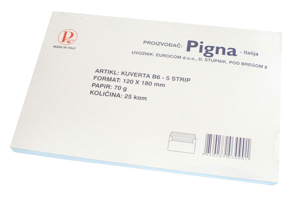 05409-EC Kuverta 12x18 B6-5 strip plava 80gr. MM 25/1 P40