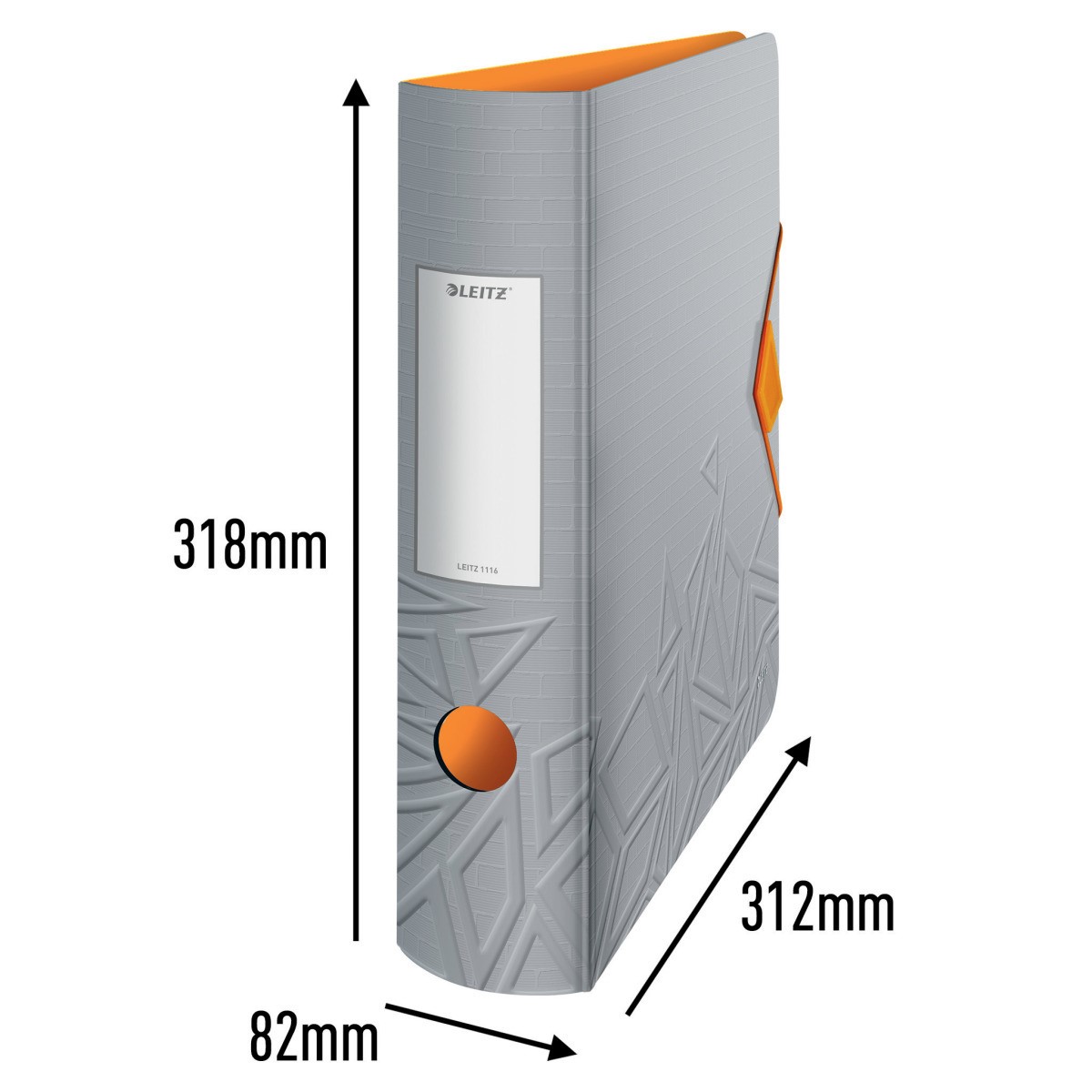 11160088 Registrator A4 široki samostojeći 180° Active Urban Chic Leitz  tamno sivi