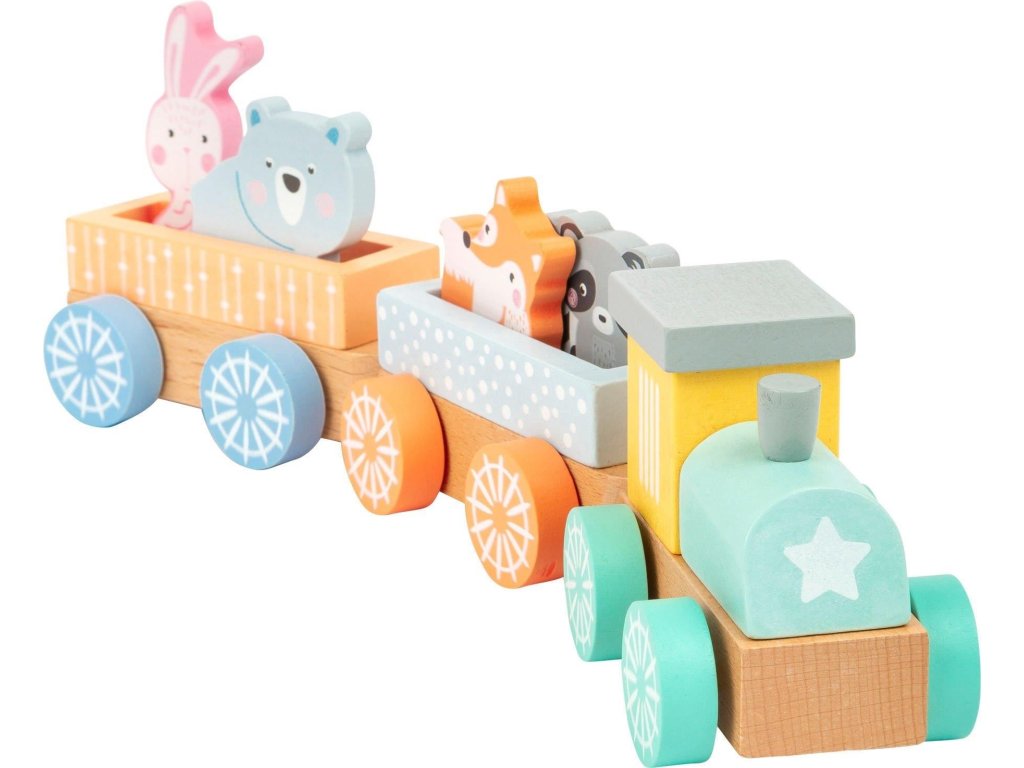 258778 Drveni vlak sa životinjama