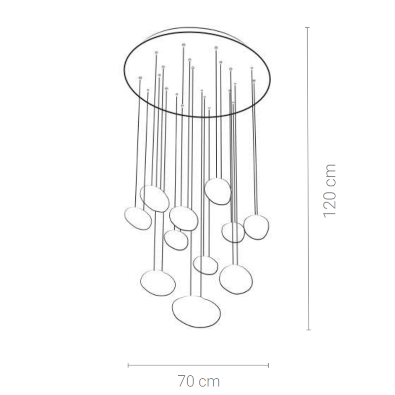 S111-70 Viseća svjetiljka S111-70 Srebrna